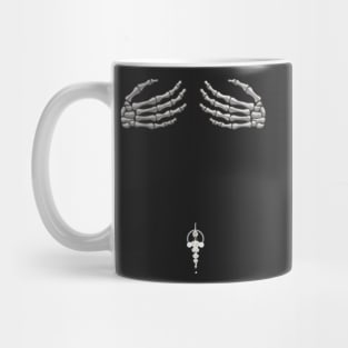 Skeleton Hands Holding Pumpkins with Piercing- FUNNY Mug